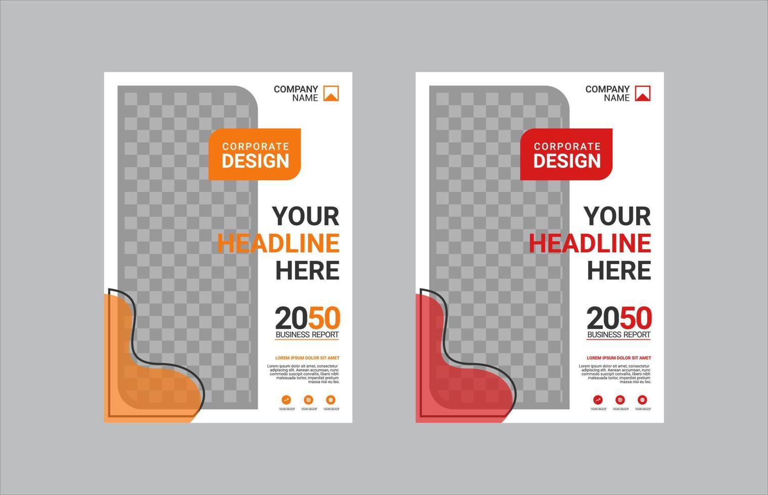 Professional corporate book cover template vector