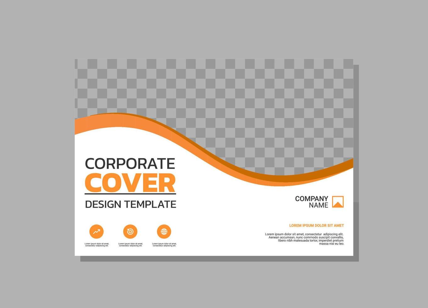 Modern business annual report horizontal vector