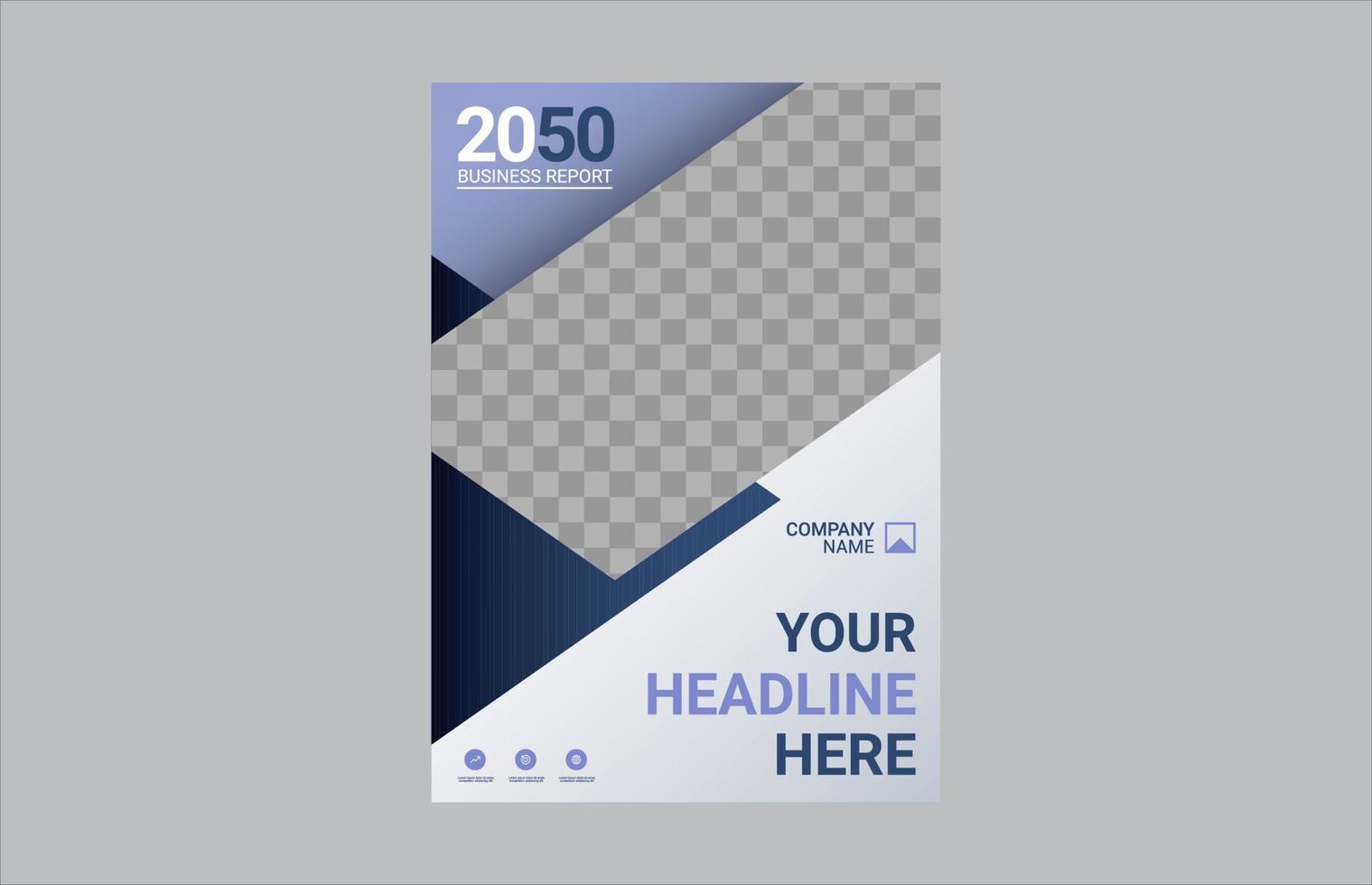 Modern business annual report template vector