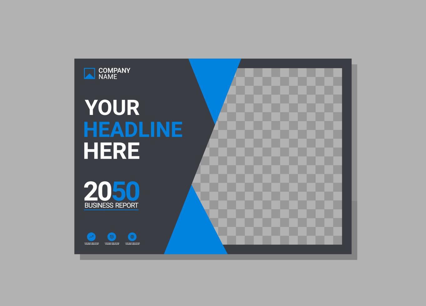 Modern business annual report horizontal vector