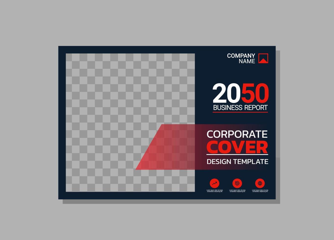 Modern business annual report horizontal vector