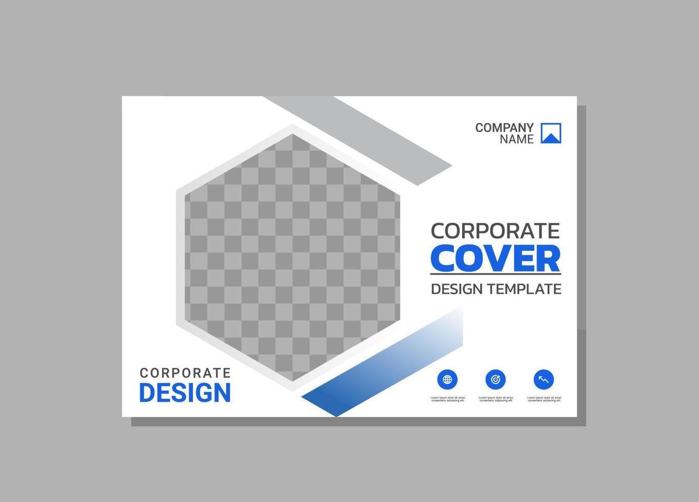 Modern business annual report horizontal vector