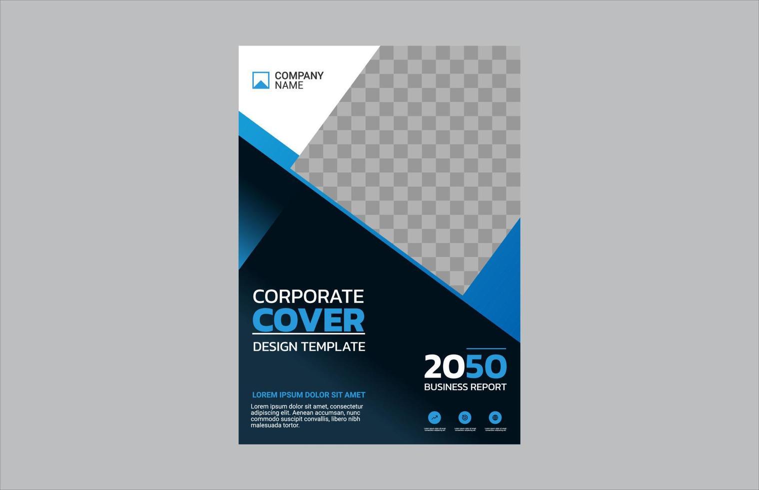 Modern business annual report template vector