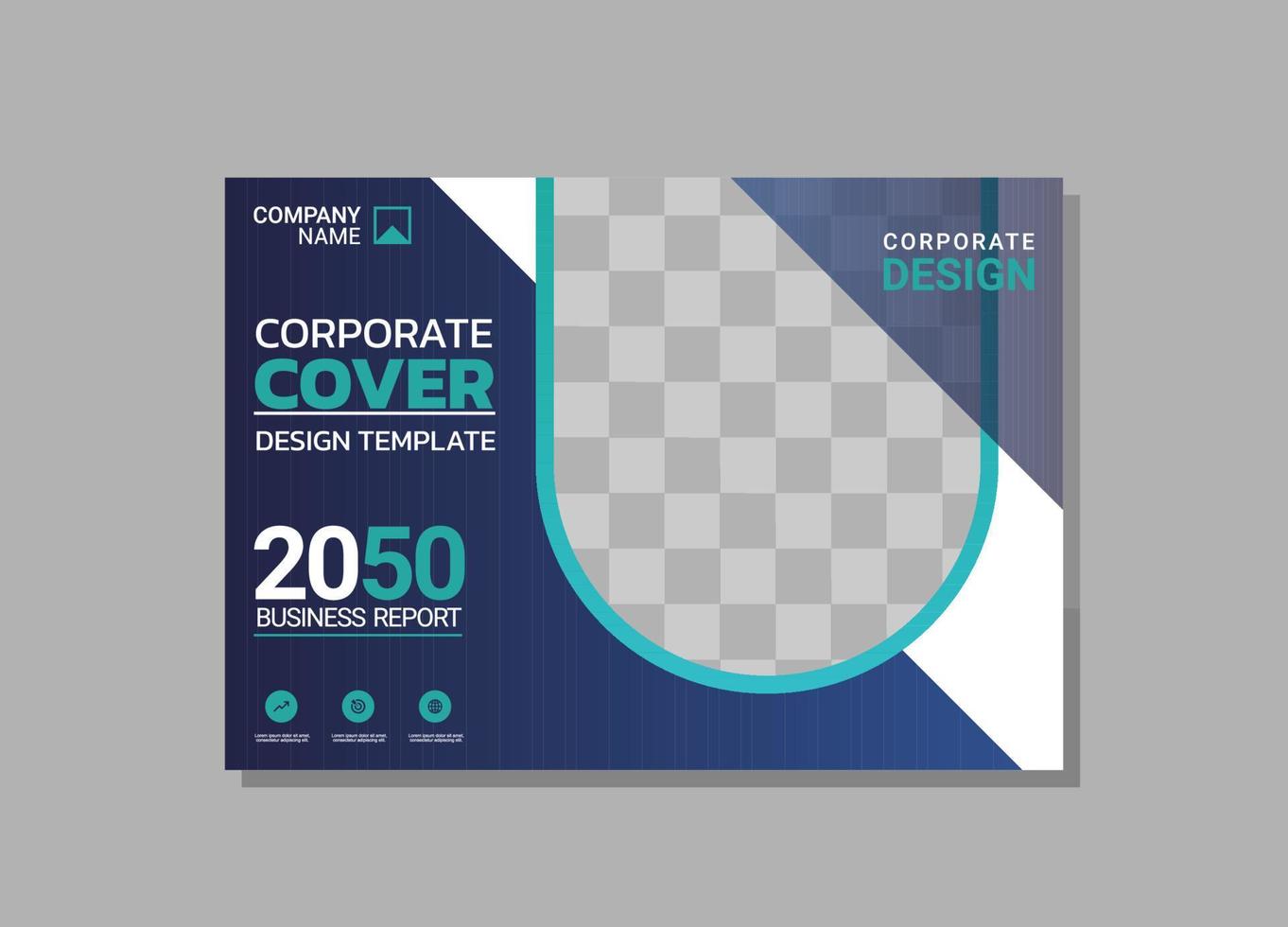 Modern business annual report horizontal vector