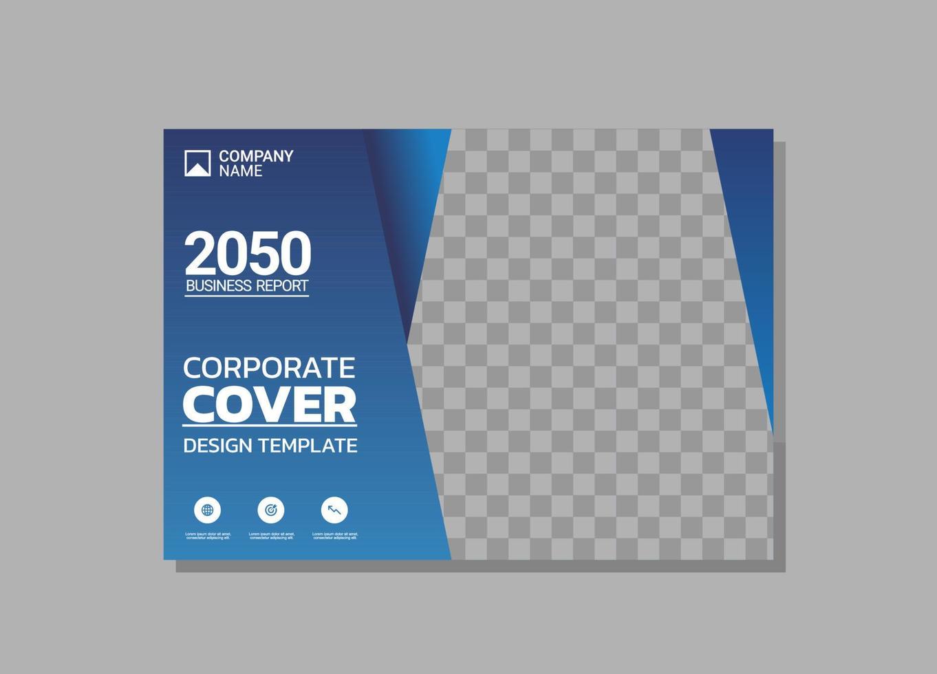 Modern business annual report horizontal vector