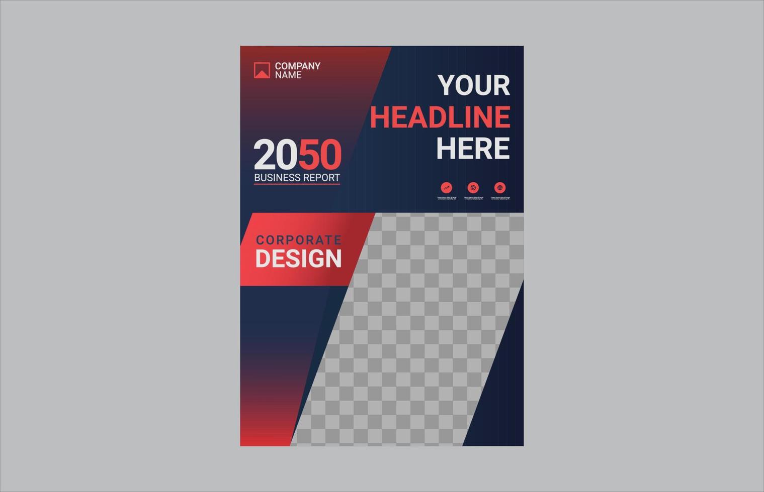 Creative corporate book cover design vector