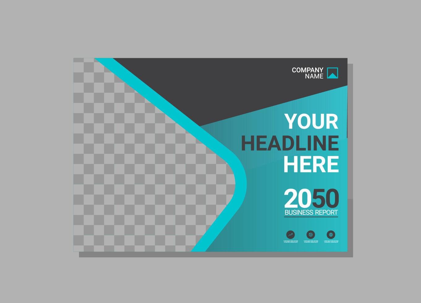 Modern business annual report horizontal vector