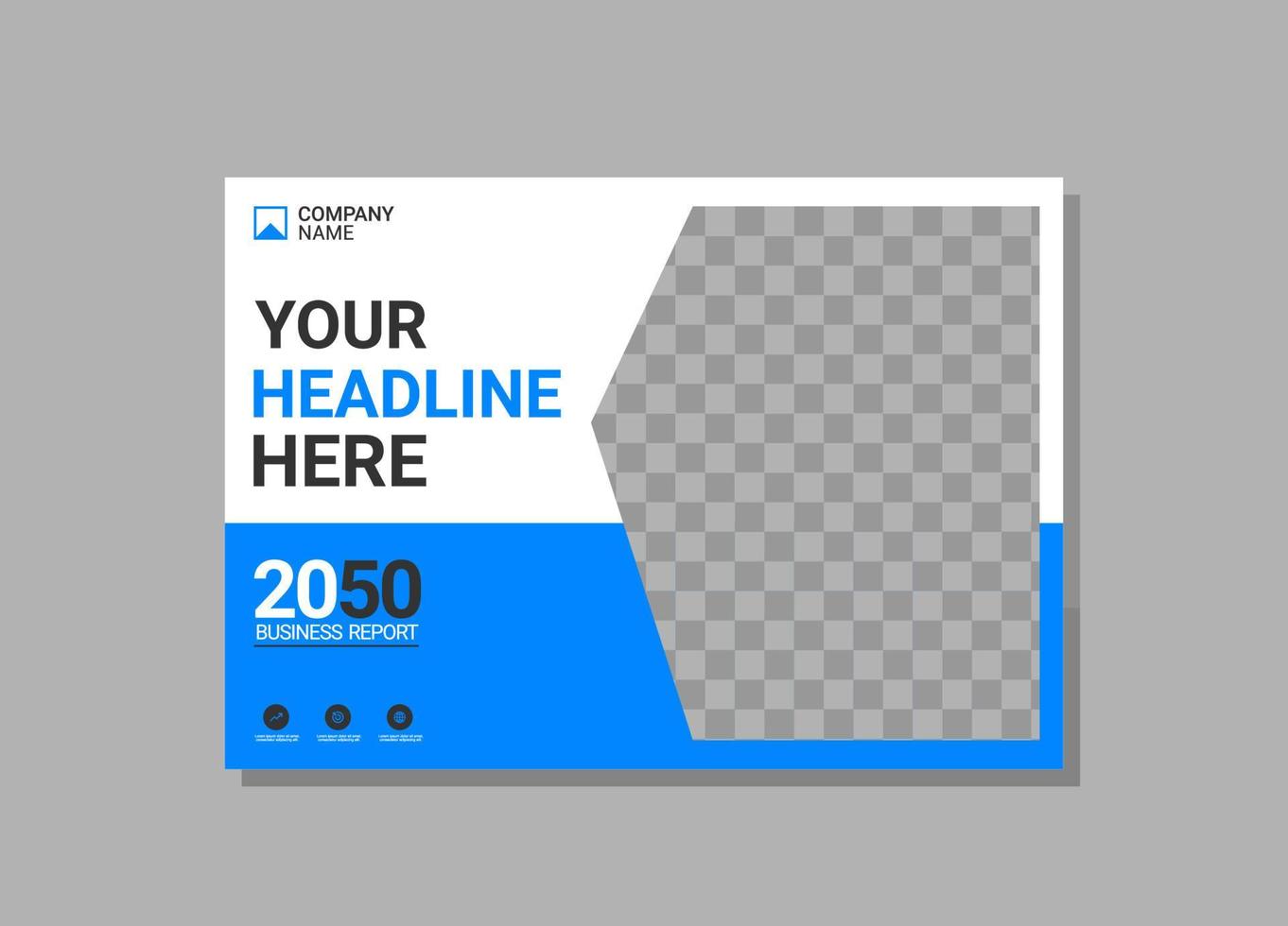 Corporate book cover horizontal design vector