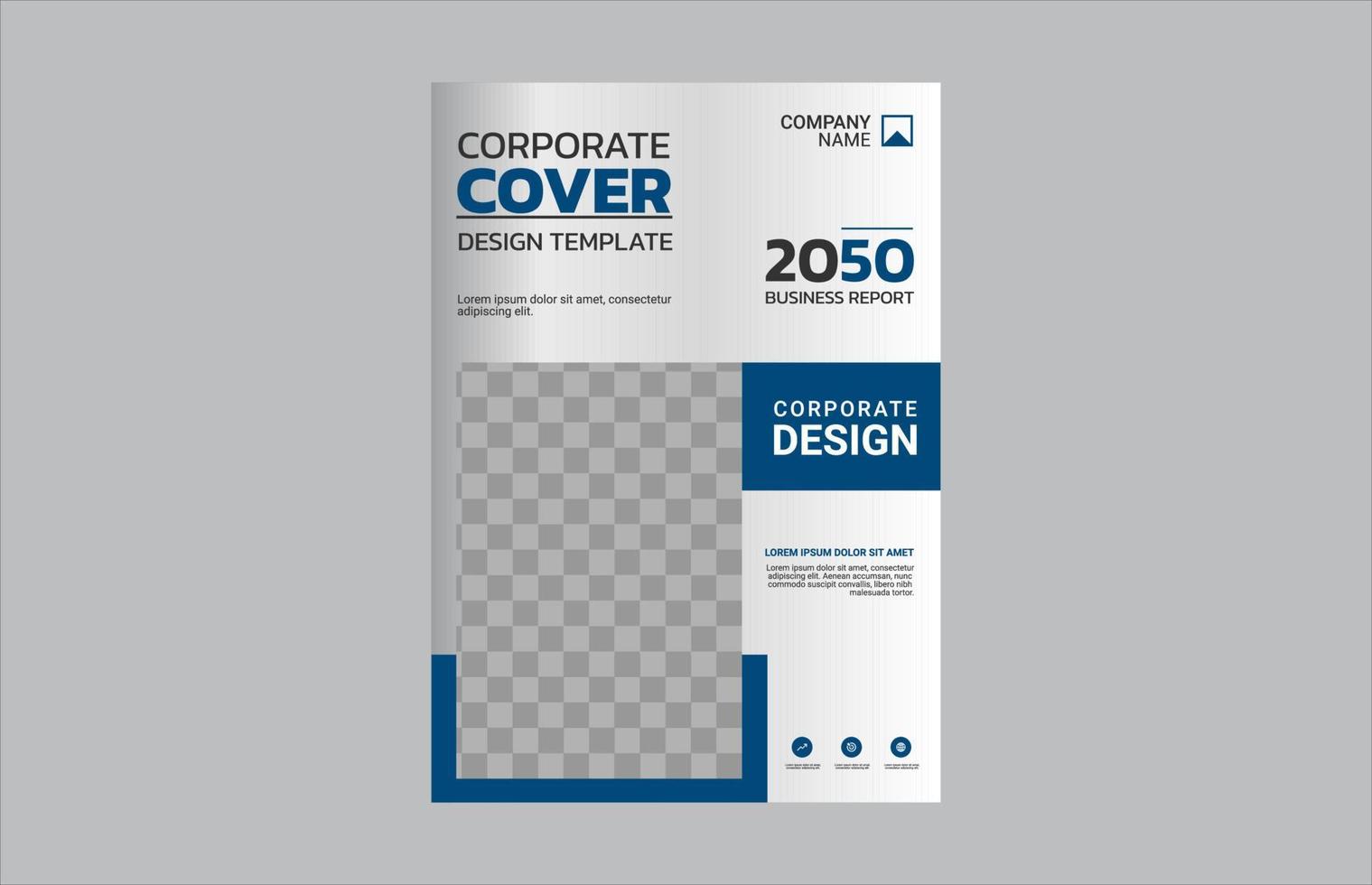 Modern business annual report template vector