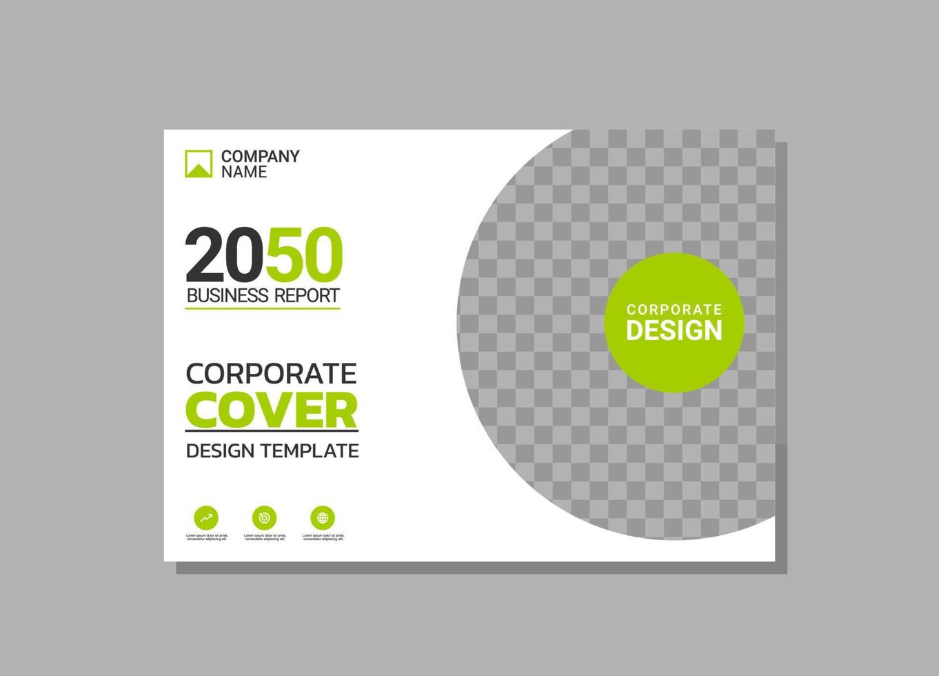 Corporate book cover horizontal design vector