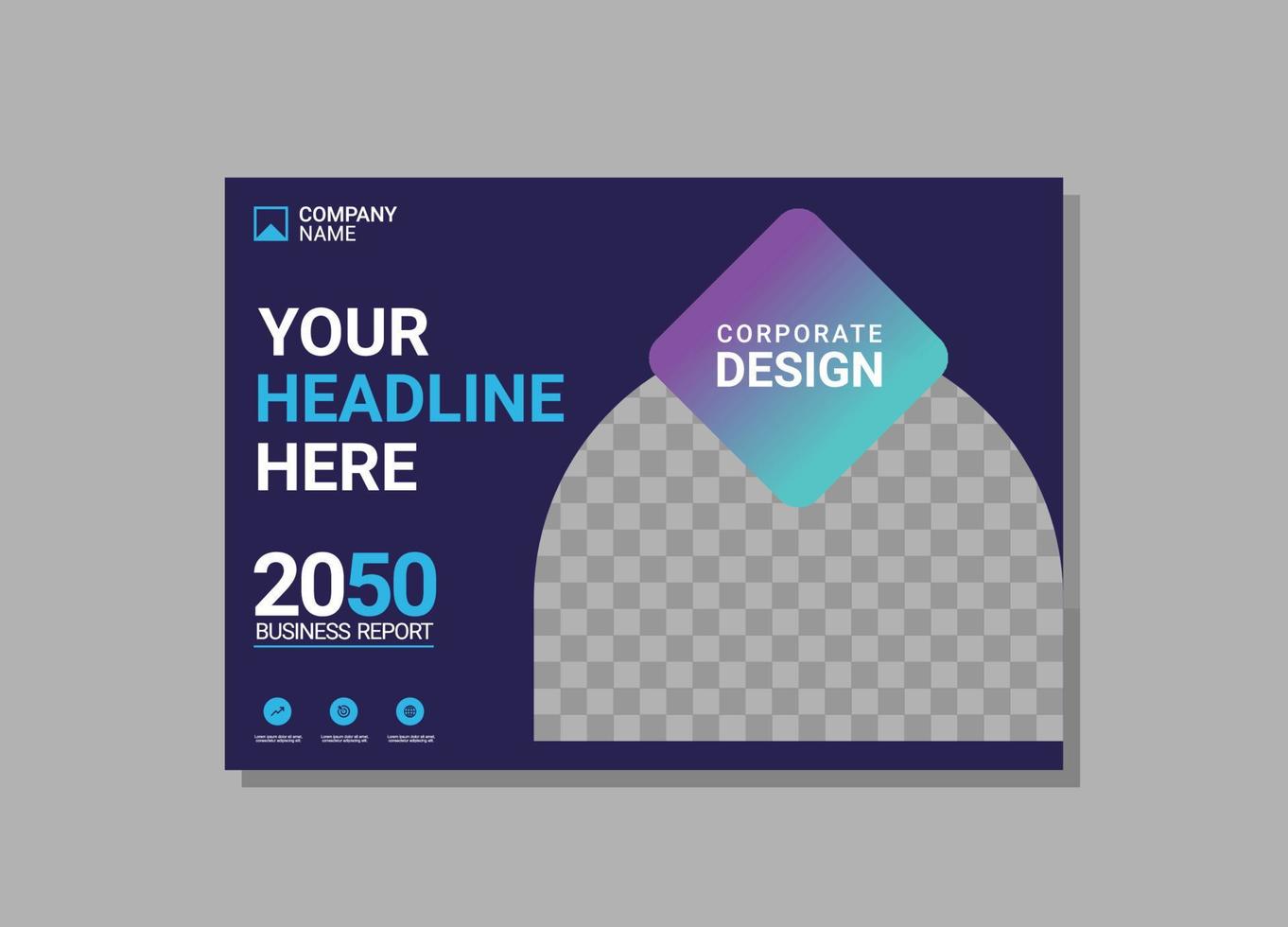 Modern Company horizontal Cover Business vector