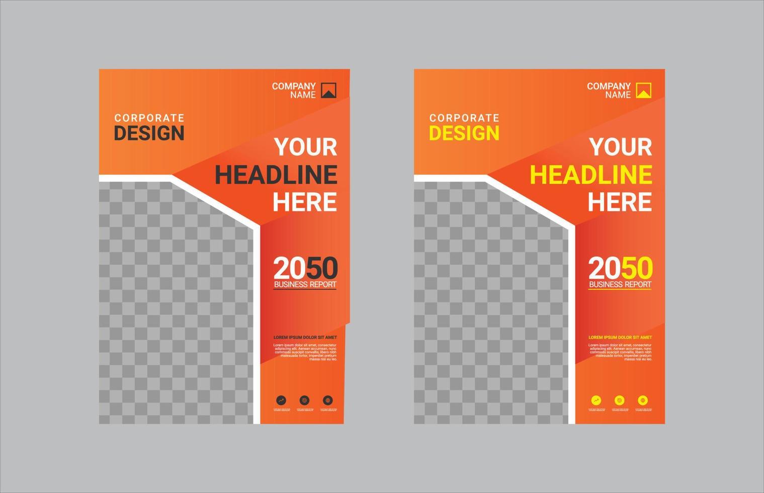 Professional corporate book cover template vector