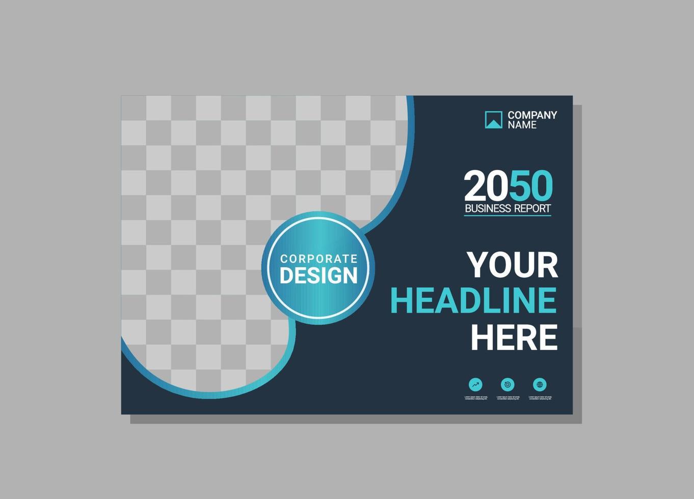 Modern business annual report horizontal vector