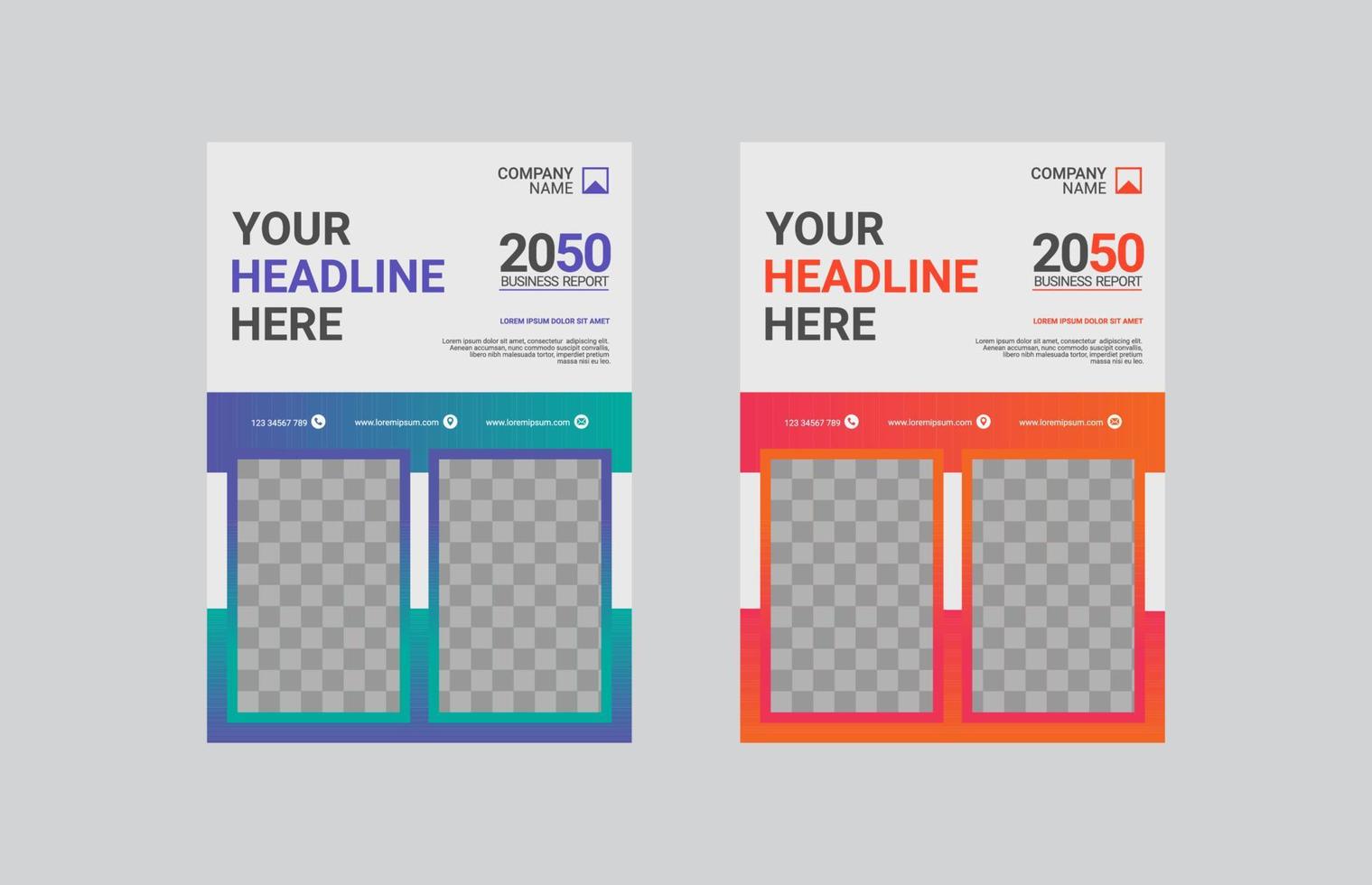 Professional corporate book cover template vector