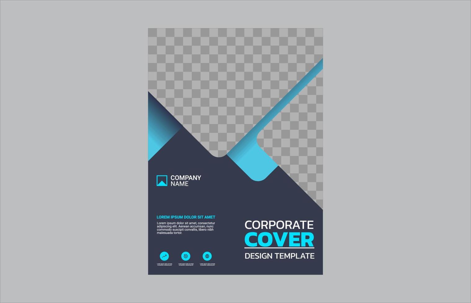 Modern business annual report template vector