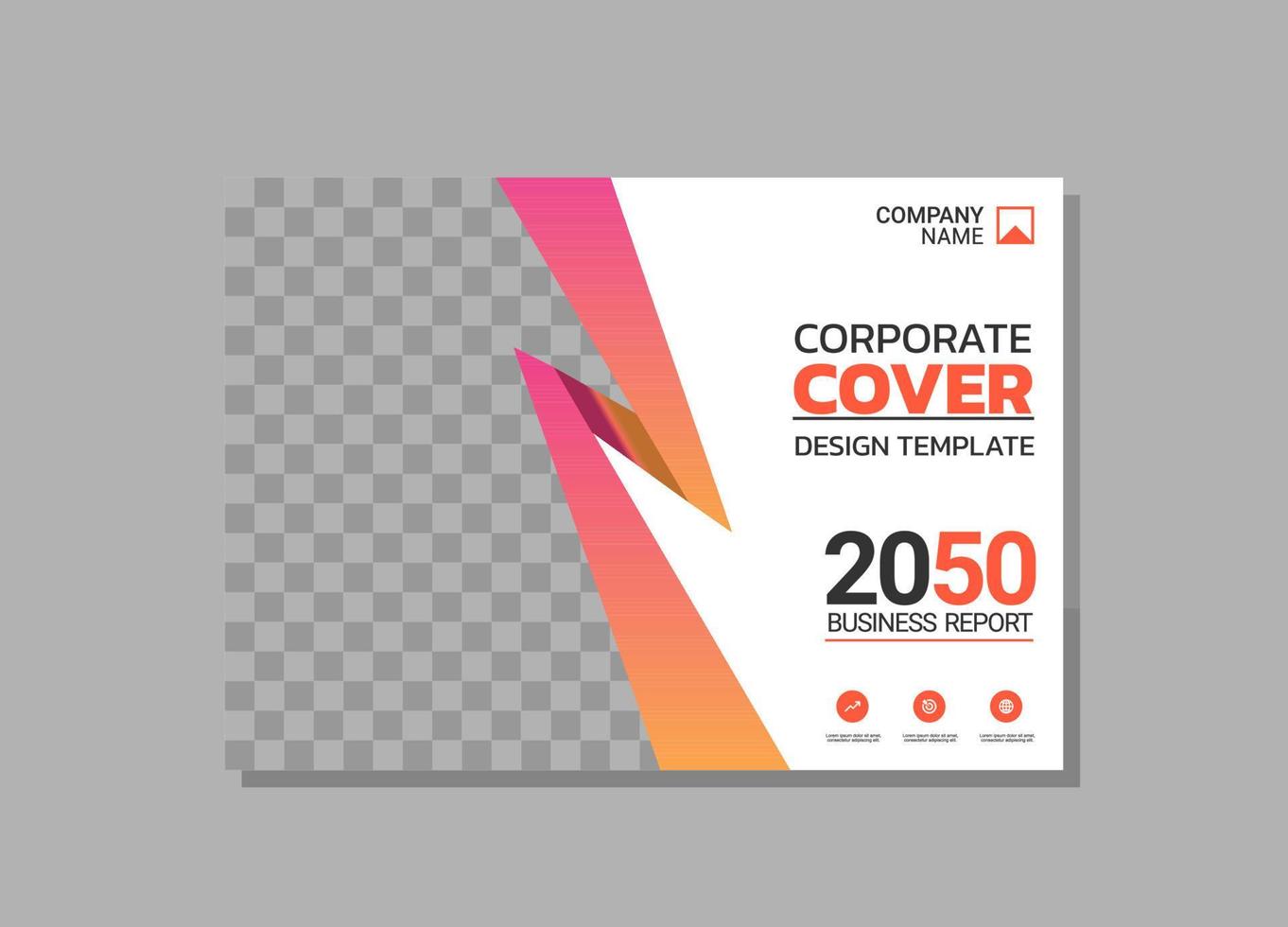 Modern Company horizontal Cover Business vector