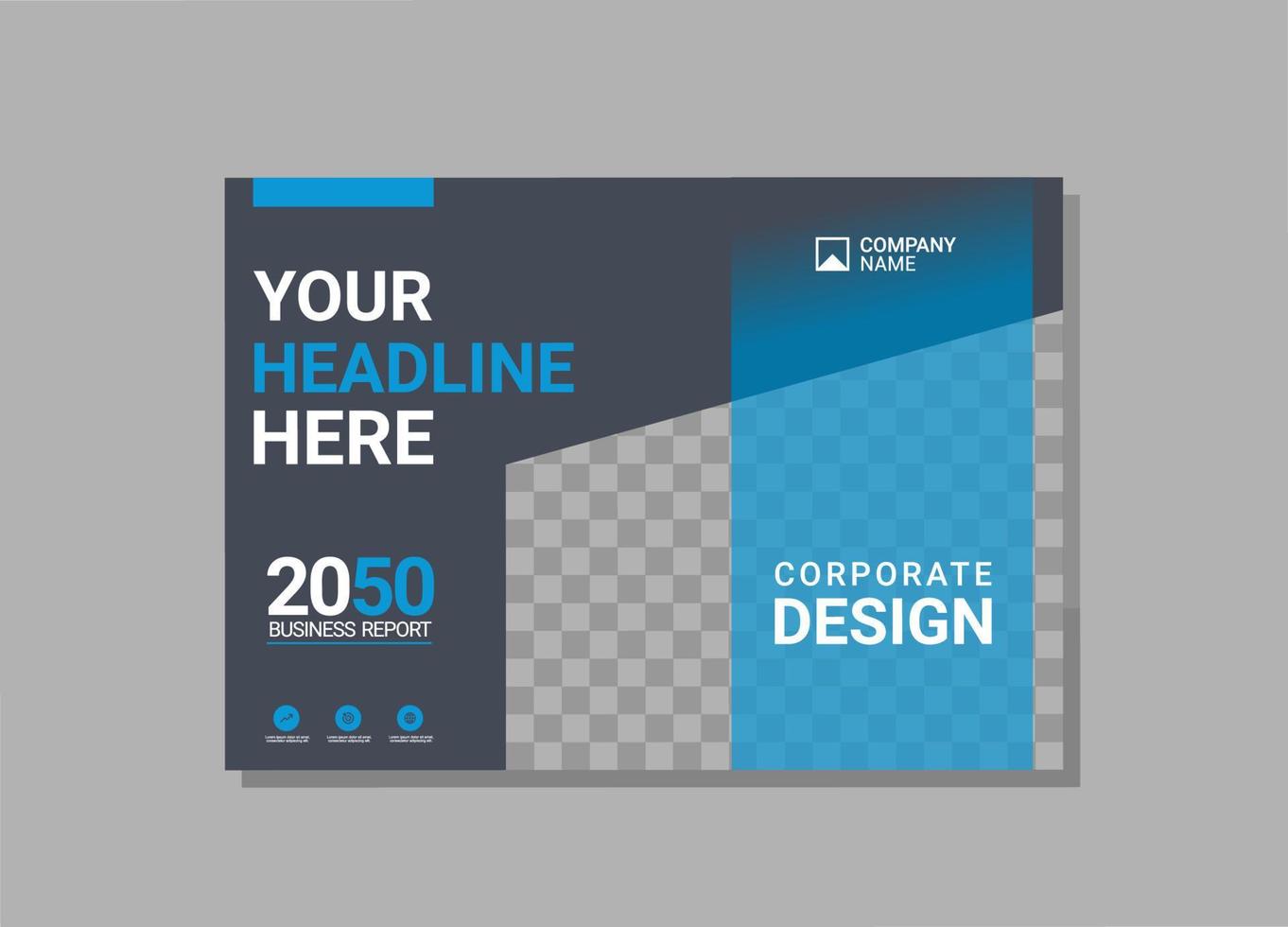 Modern business annual report horizontal vector