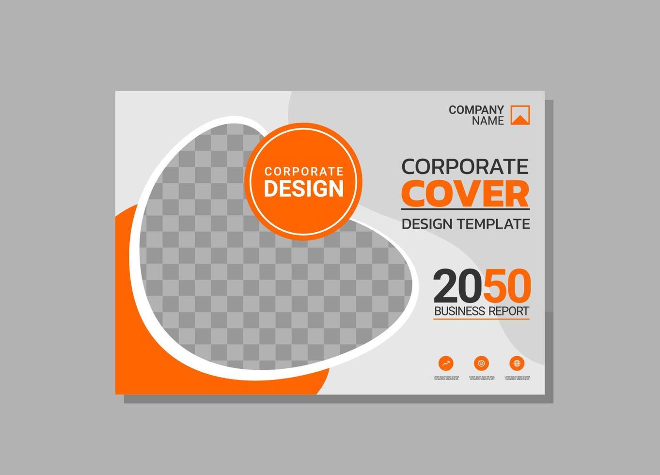 Modern business annual report horizontal vector