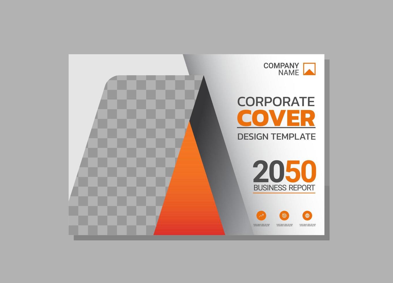 Corporate book cover horizontal design vector