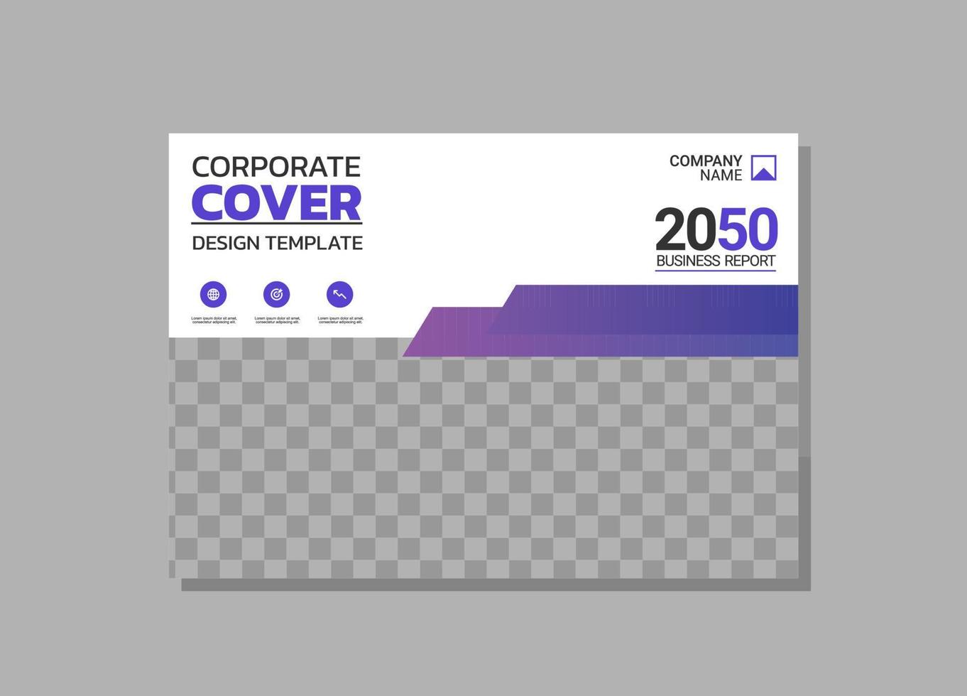 Modern business annual report horizontal vector