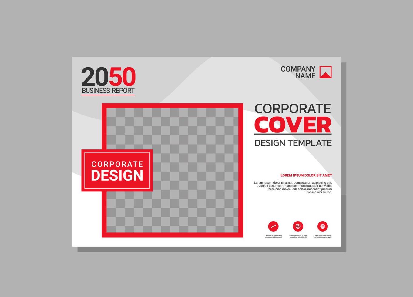 Modern Company horizontal Cover Business vector