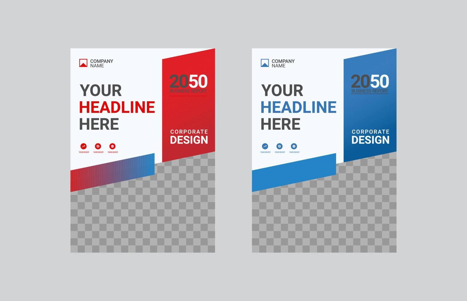 Professional corporate book cover template vector