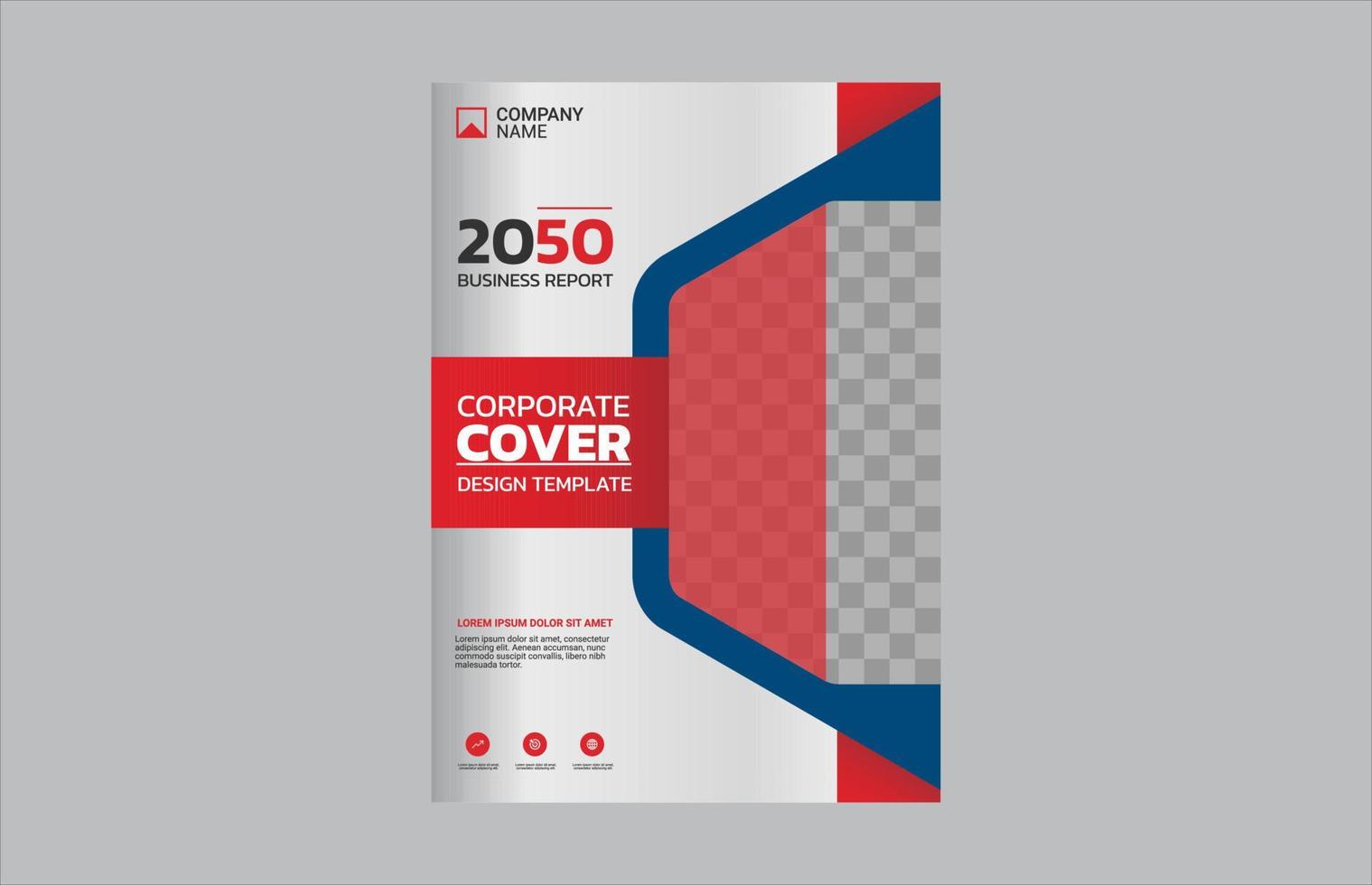 Professional corporate book cover template vector