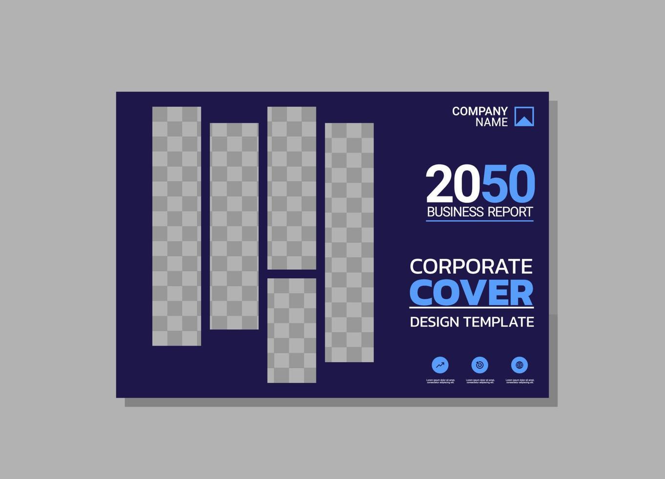 Modern business annual report horizontal vector