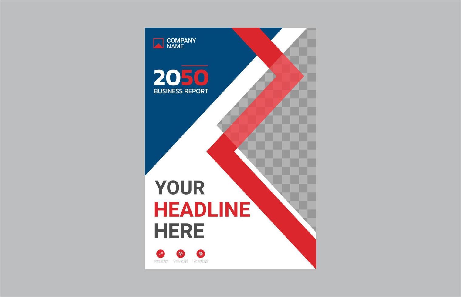 Modern business annual report template vector