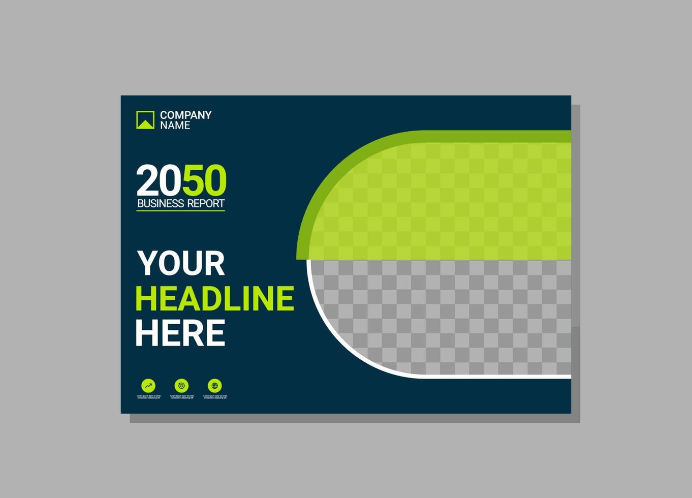 Modern business annual report horizontal vector