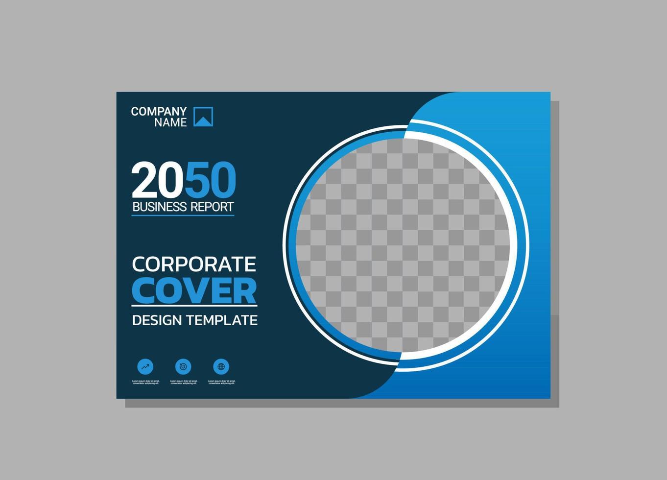 Corporate book cover horizontal design vector