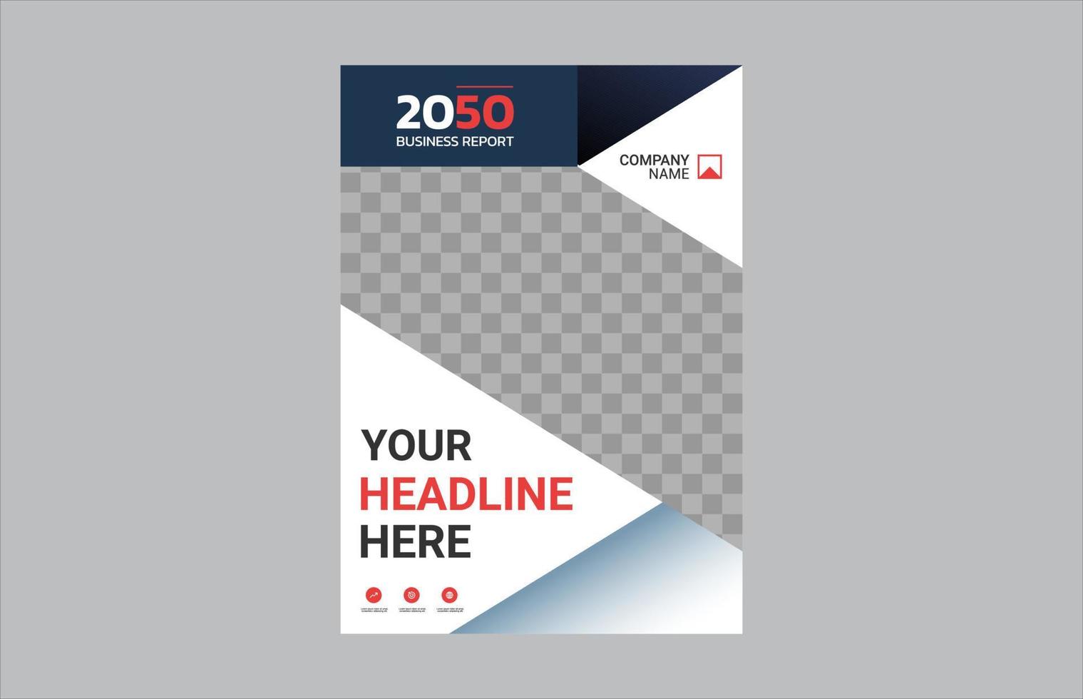 Modern business annual report template vector