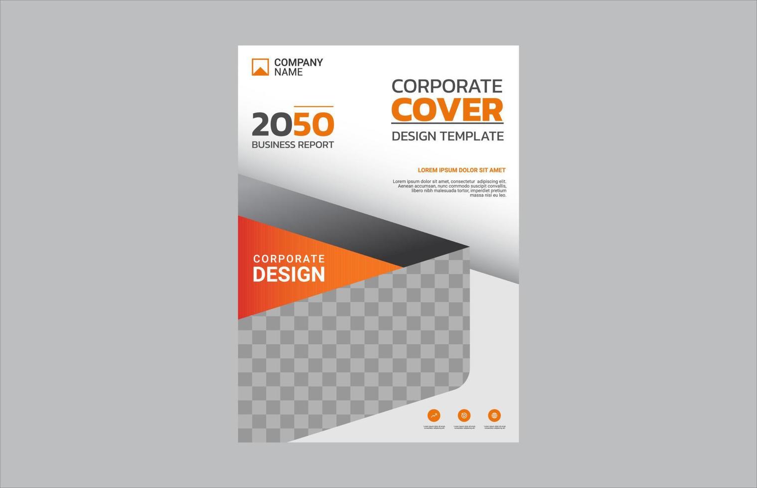 Creative corporate book cover design vector