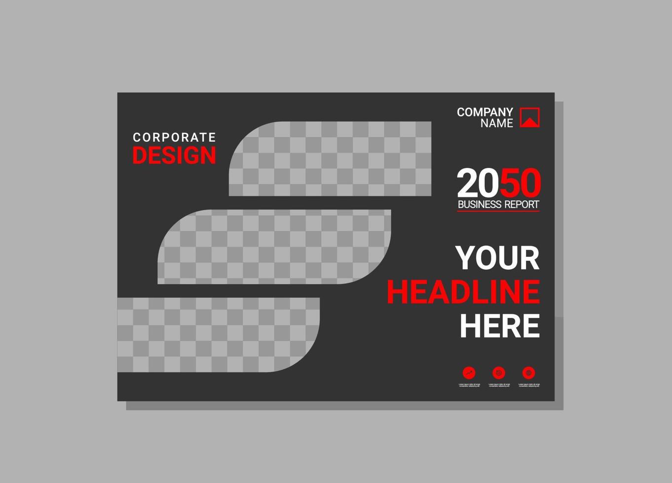 Modern Company horizontal Cover Business vector