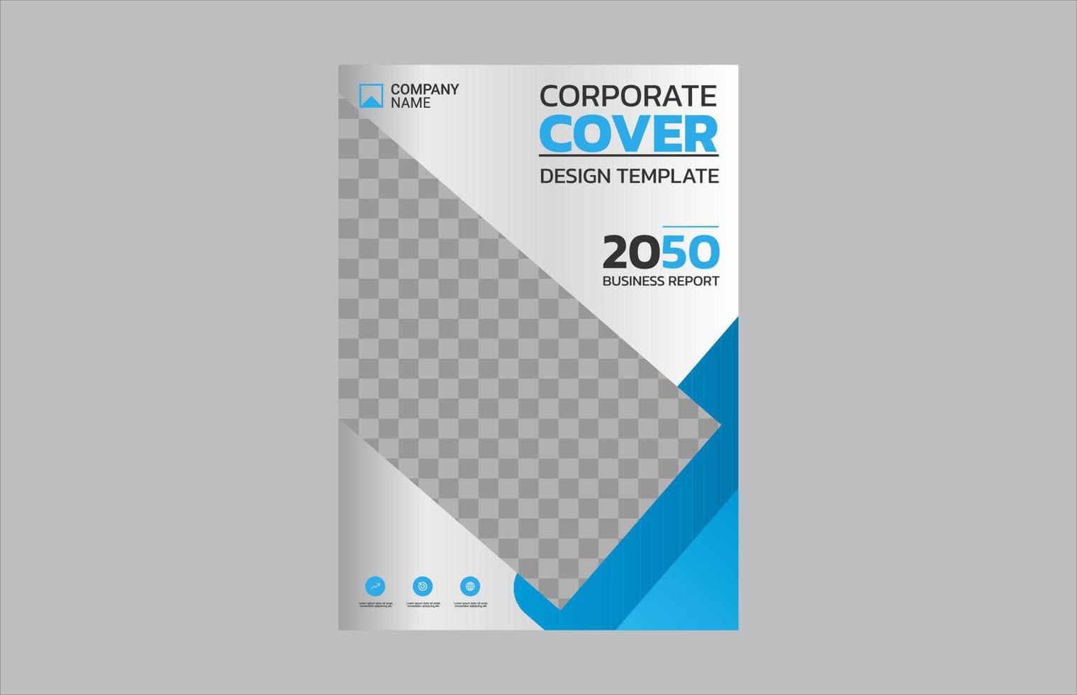 Modern business annual report template vector