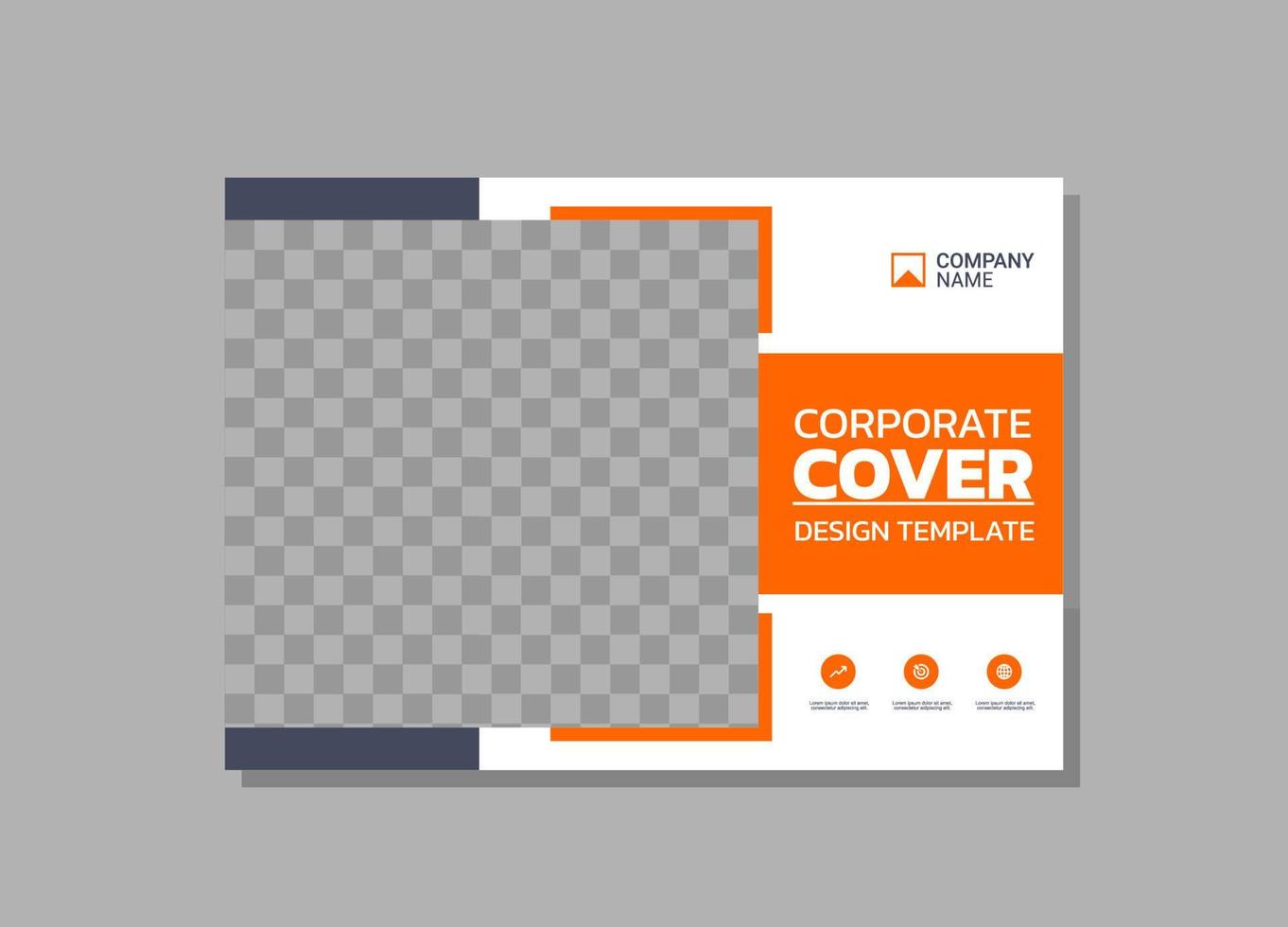 Modern business annual report horizontal vector