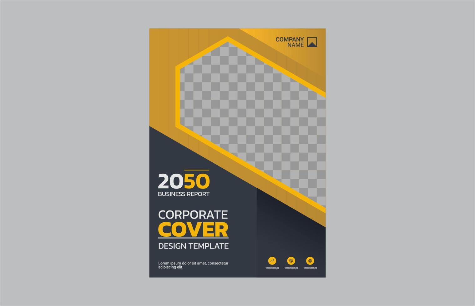 Professional corporate book cover template vector