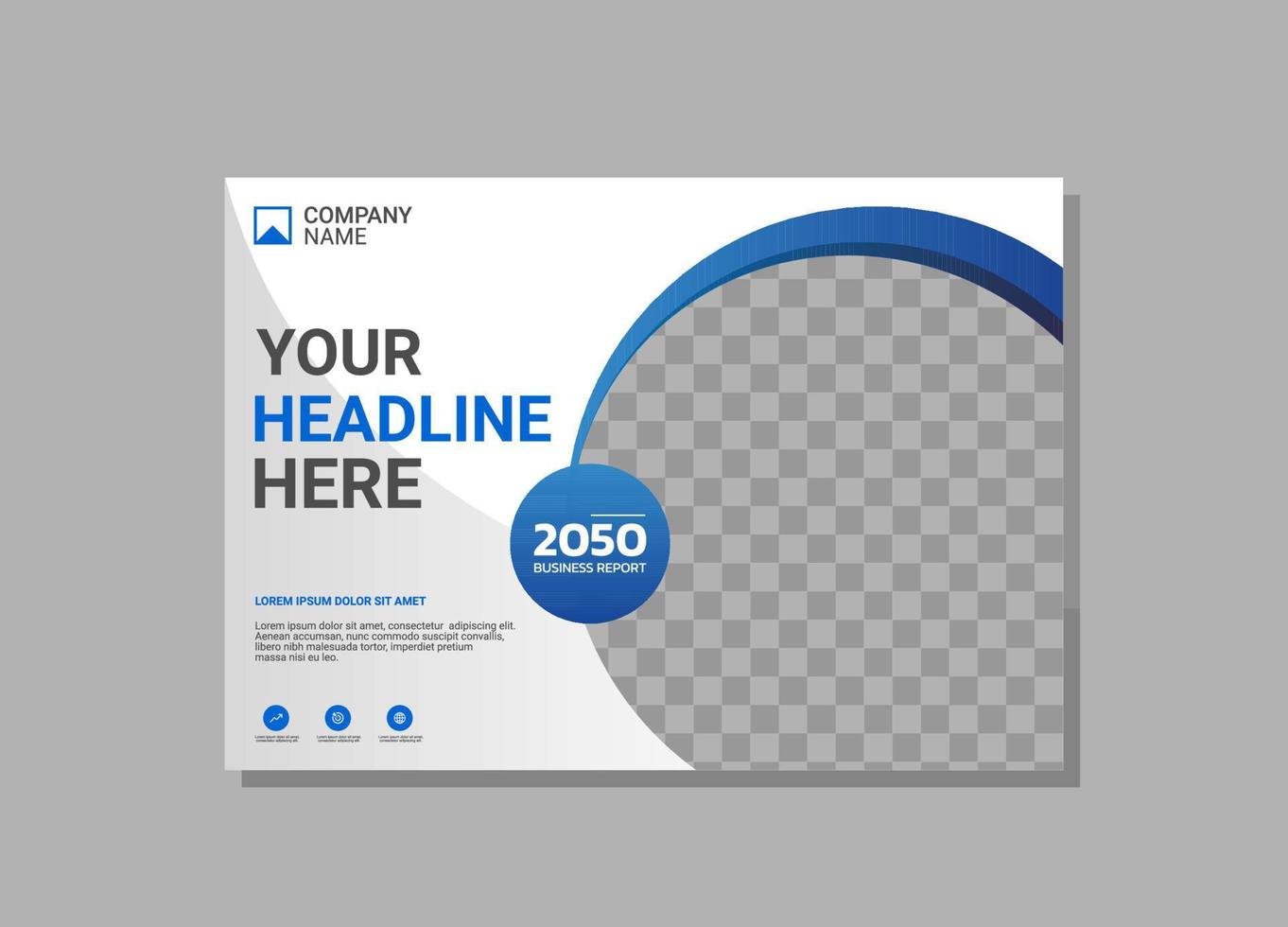 Modern business annual report horizontal vector