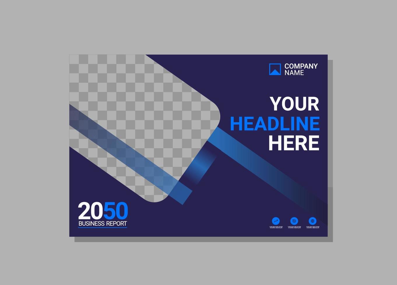 Corporate book cover horizontal design vector