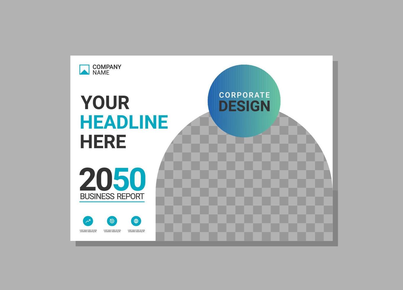 Modern Company horizontal Cover Business vector