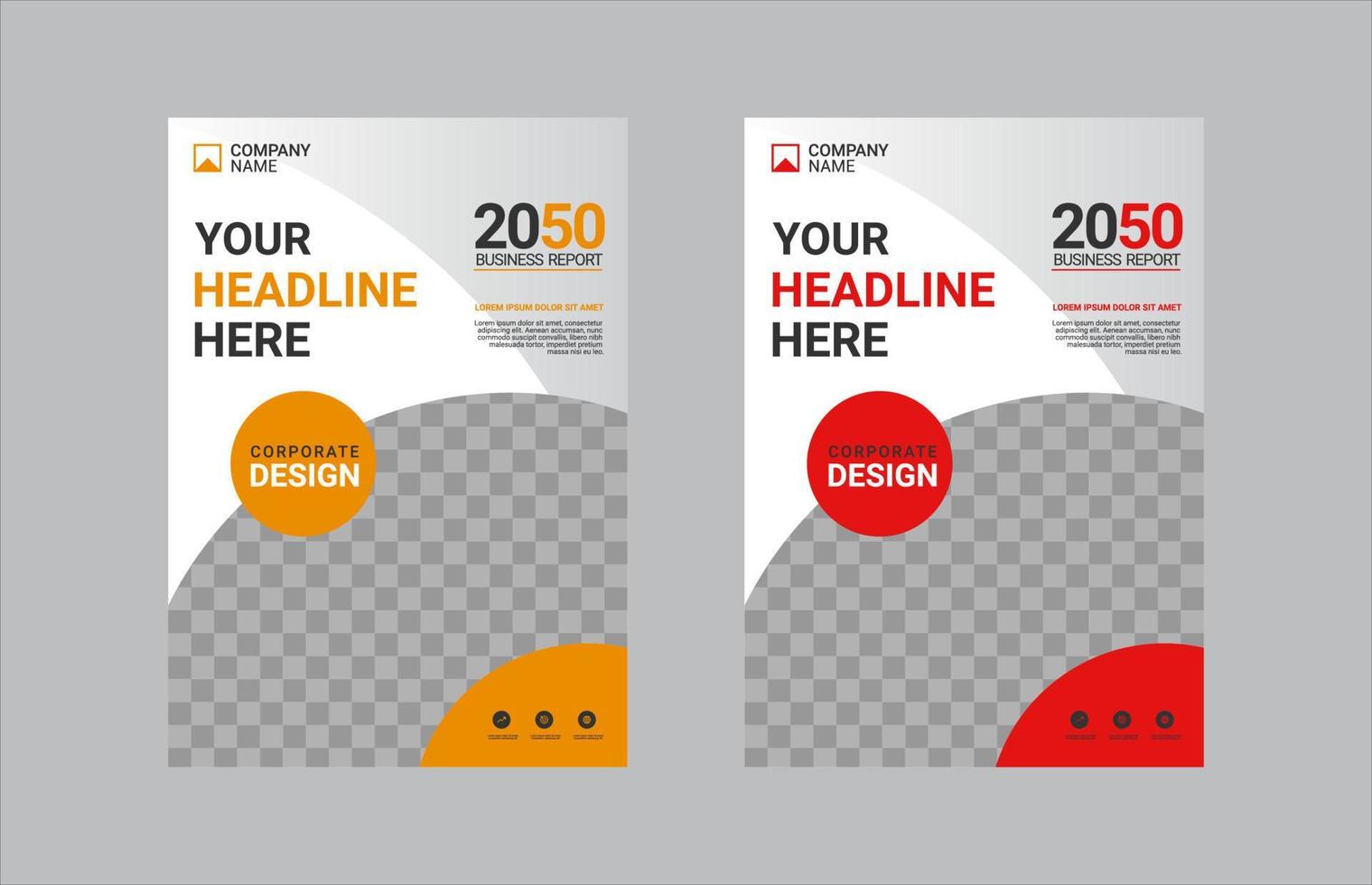 Professional corporate book cover template vector