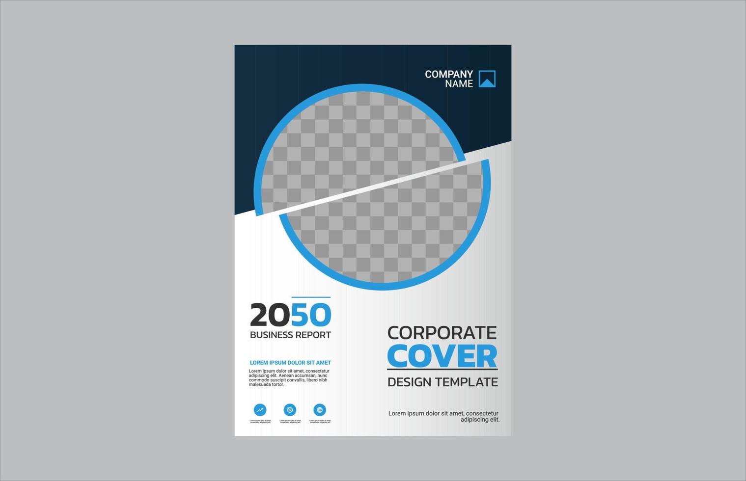 Modern business annual report template vector