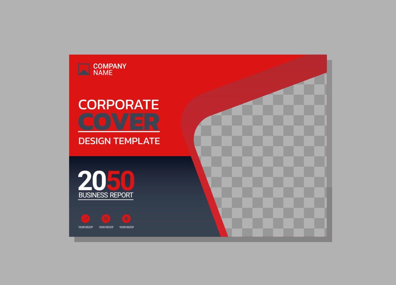 diseño horizontal de portada de libro corporativo vector