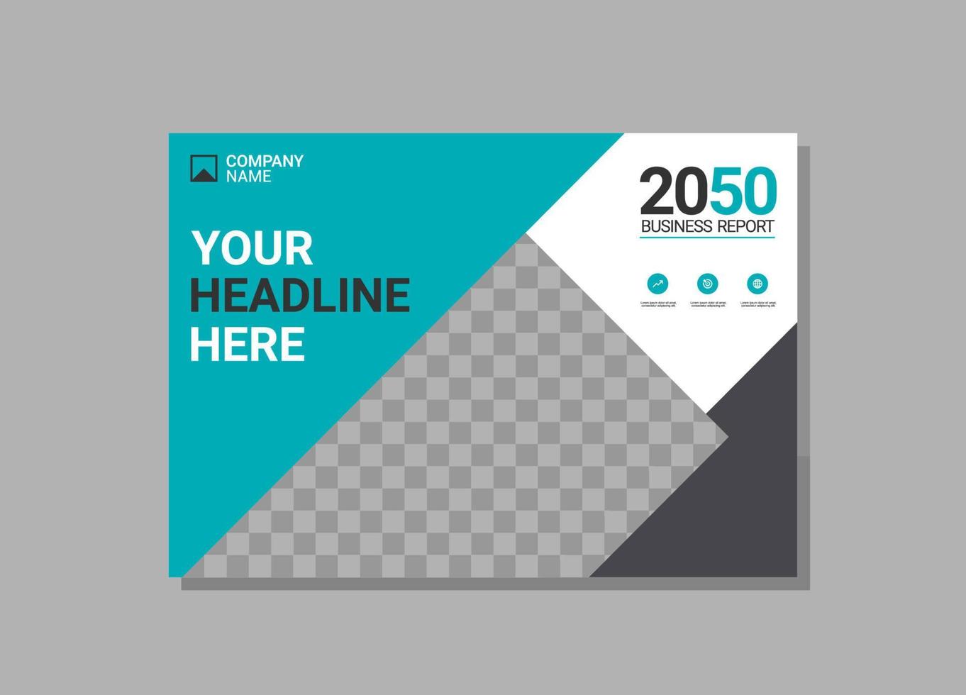 Modern business annual report horizontal vector