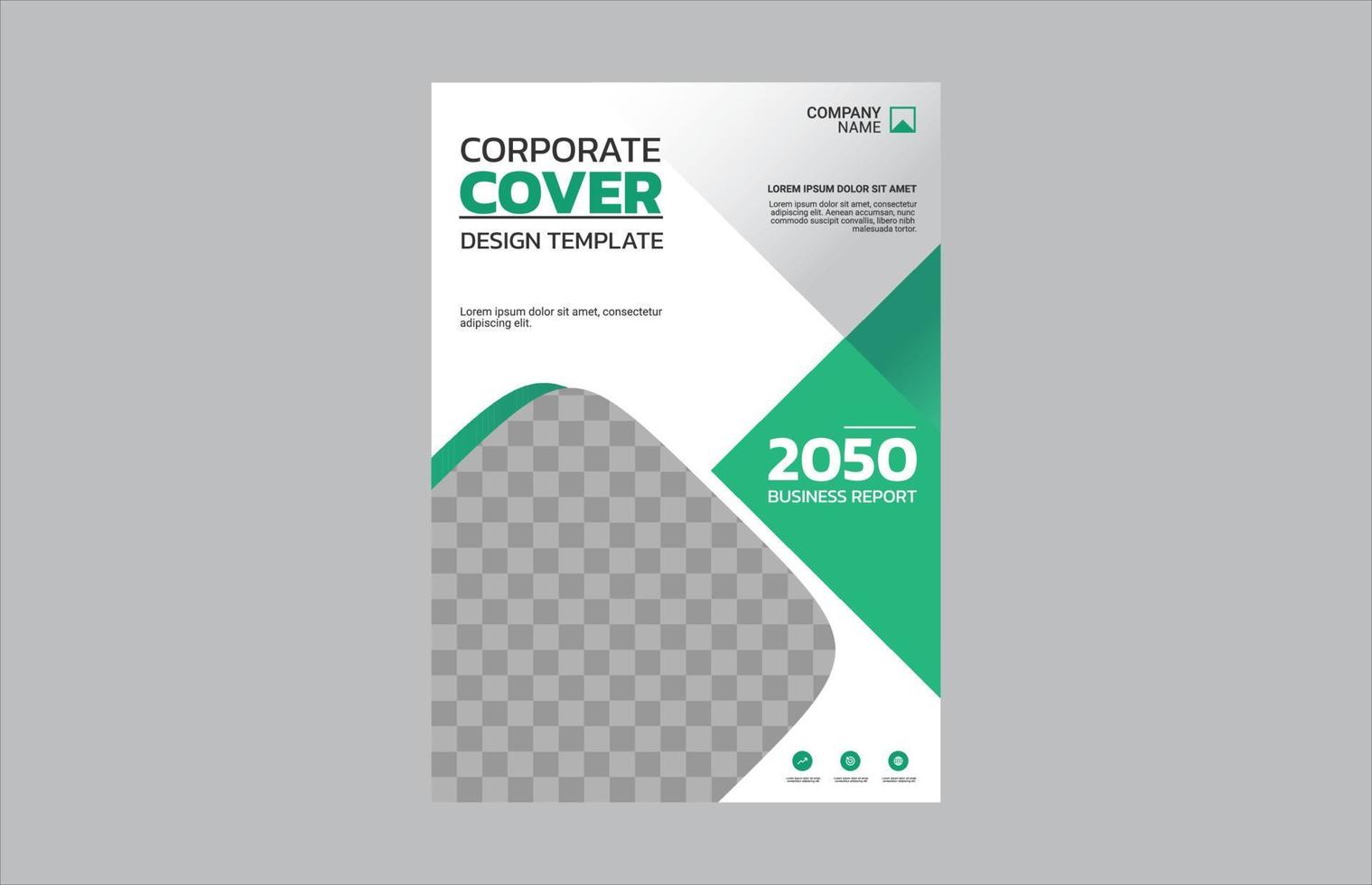 Modern business annual report template vector