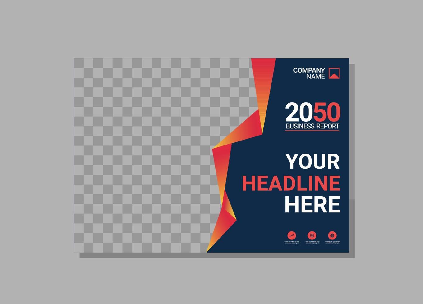 Modern business annual report horizontal vector