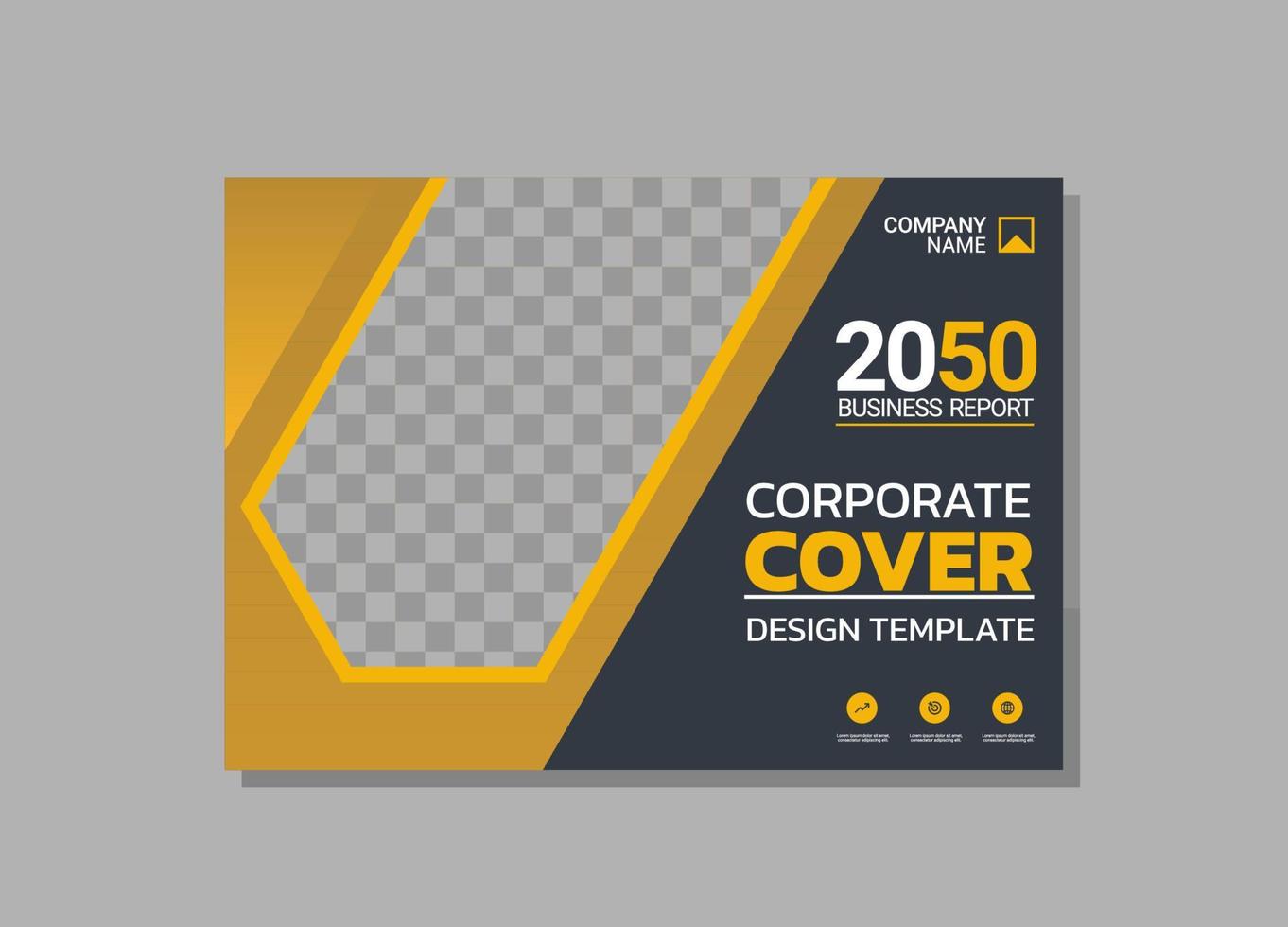 diseño horizontal de portada de libro corporativo vector