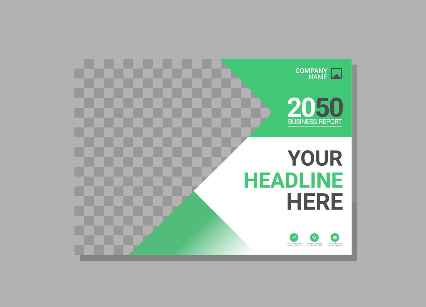 Modern business annual report horizontal vector