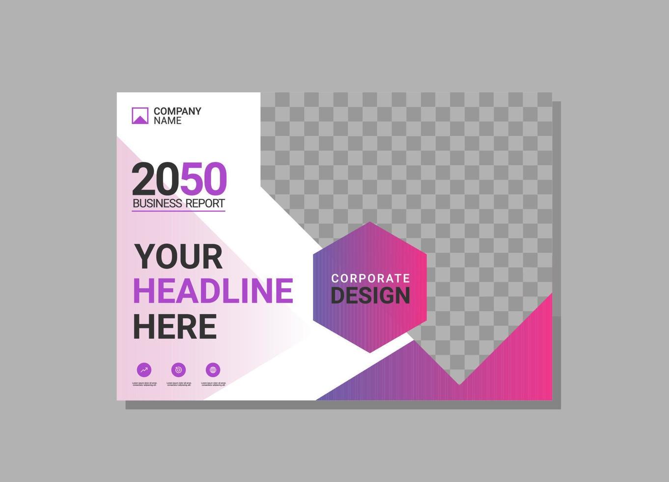 Modern Company horizontal Cover Business vector