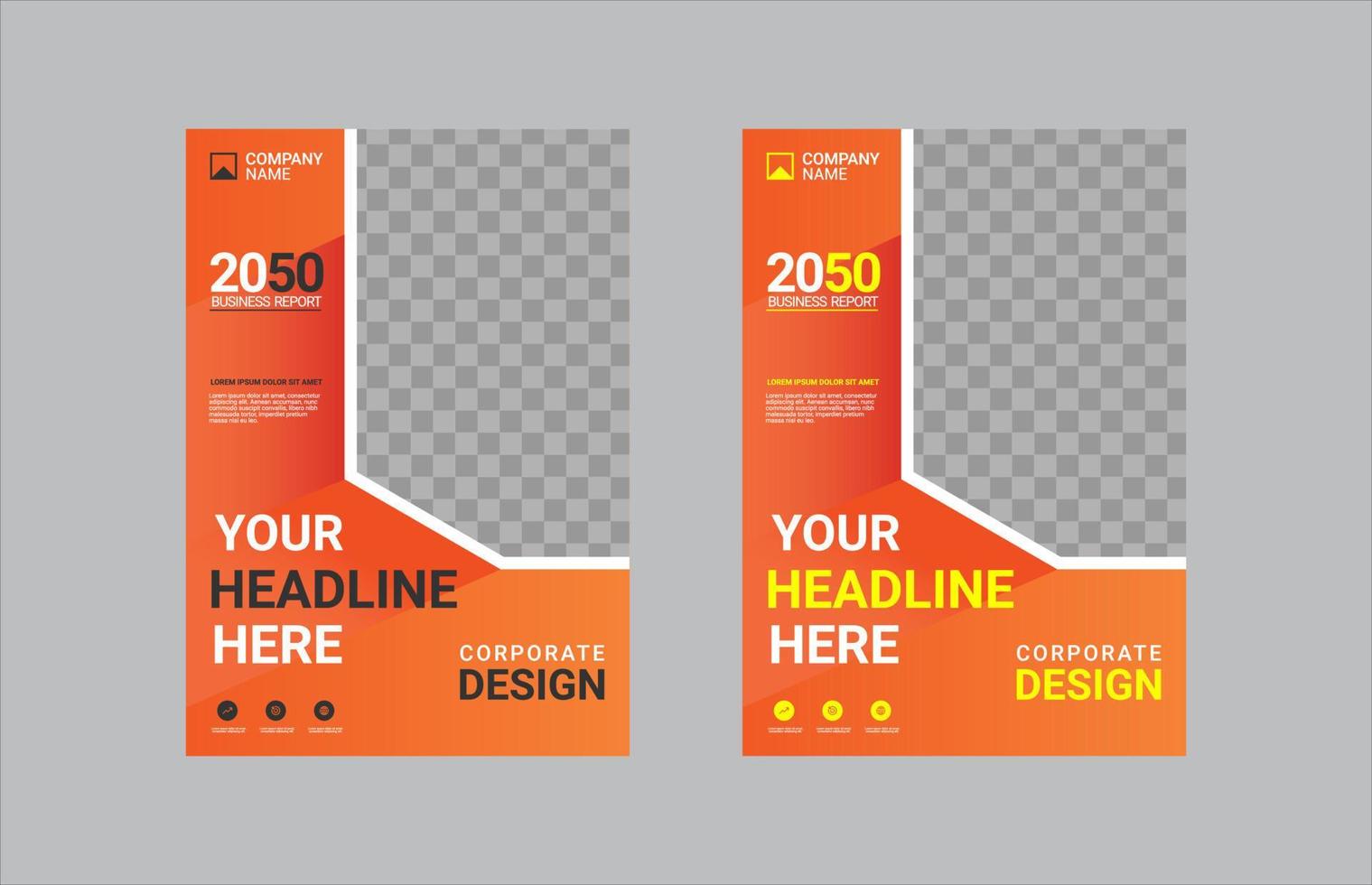Professional corporate book cover template vector